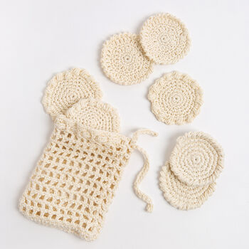 Day's Of The Week Cotton Pads And Bag Easy Crochet Kit, 5 of 9