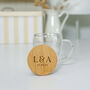Personalised Double Wall Glass Mug With Initials Engraved Lid, thumbnail 5 of 5