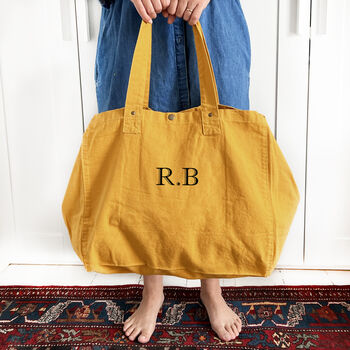 Initials Oversized Shopping Bag In Colours, 2 of 6