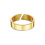 Adjustable Band Steel Ring 18 K Gold Plated Steel, thumbnail 1 of 4