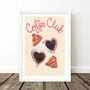 Coffee Club Croissant And Coffee Art Print, thumbnail 6 of 10