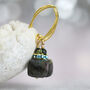 Hammered Gold Labradorite Cube Earrings, thumbnail 5 of 10
