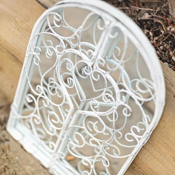 French Window Mirror Large Wall Mounted White Shutter, 6 of 9