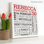 Personalised 50th Birthday Typographic Art, thumbnail 8 of 8