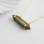 Labradorite Gemstone T Bar Necklace, thumbnail 1 of 4