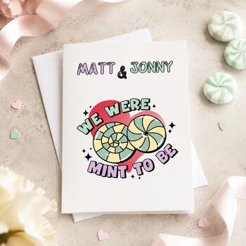 We Were Mint To Be Personalised Valentine's Card, 4 of 6