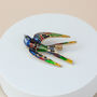 Swallow Enamel Colour Oil Drop Brooch, thumbnail 1 of 2
