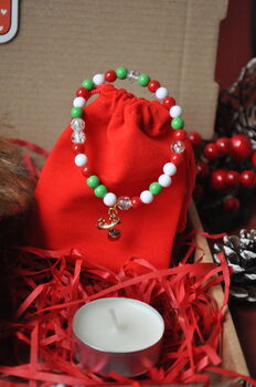 Festive Gift Set: Bottle Wrap And Bracelet, 3 of 8