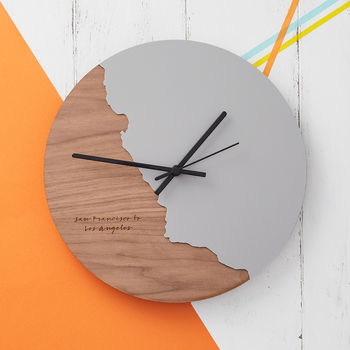 Coastline Wooden And Acrylic Clock, 3 of 9