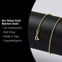 Solid 9ct Yellow Gold Medium Belcher Chain Necklace, thumbnail 2 of 3