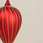 G Decor Festive Glass Hot Air Balloon Christmas Bauble, thumbnail 4 of 4