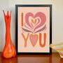 I Heart You Graphic Art Print, thumbnail 3 of 3