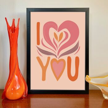 I Heart You Graphic Art Print, 3 of 3