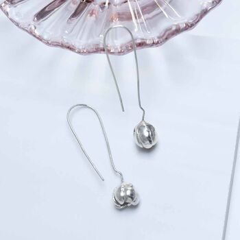 Sterling Silver Blossom Drop Earrings, 6 of 10