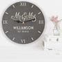Personalised Slate Mr And Mrs Clock, thumbnail 1 of 5