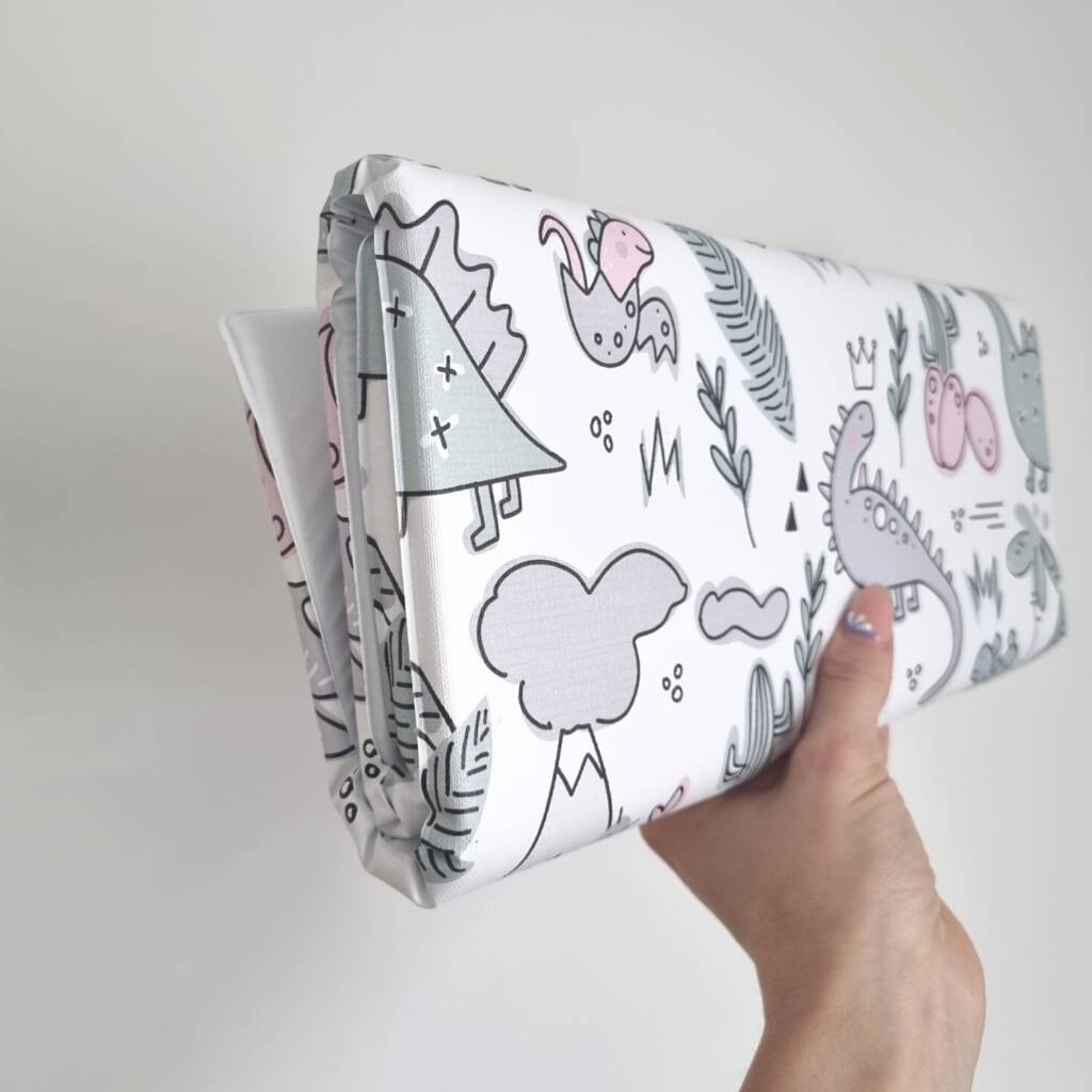 Dinosaur Deluxe Travel Baby Changing Mat By Little Duo