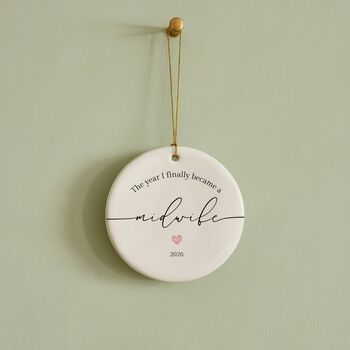 Personalised Midwife Graduation Bauble 2026, 5 of 7