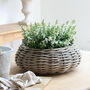 Round Rattan Zinc Lined Planter, thumbnail 1 of 5