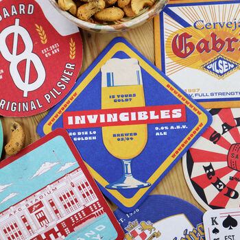 Arsenal Beer Mats, Nine Double Sided Mats, 18 Designs Total, Football Fan Gift, 4 of 10