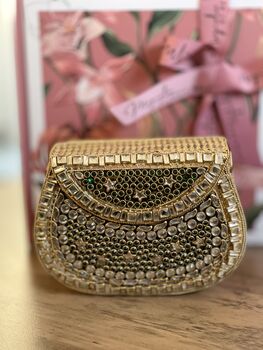 Mashhad Mini Kundan Clutch, 3 of 6