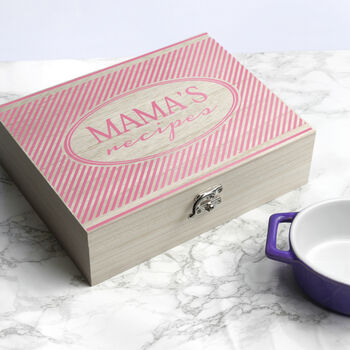 Personalised Patterned Recipe Box, 3 of 12