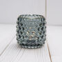 Powder Blue Tall Bubble Glass Votive, thumbnail 1 of 4