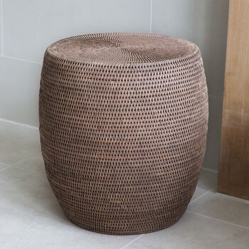 Marbury Taupe Rattan Stool, 3 of 3