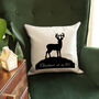 Personalised Reindeer Silhouette Cushion Cover, thumbnail 2 of 5