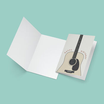 Acoustic Guitar Birthday Card | Guitarist Music Card, 2 of 5