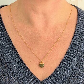 The Orb Peridot August Birthstone Necklace, Gold, 4 of 6