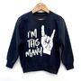 Kids Rock Salute I'm This Many Two Sweatshirt In Black, thumbnail 1 of 6