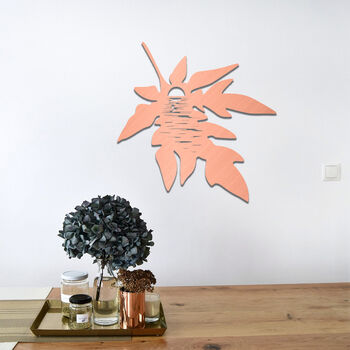 Sunrise And Leaf Wood Wall Art Modern Home Decor, 5 of 9