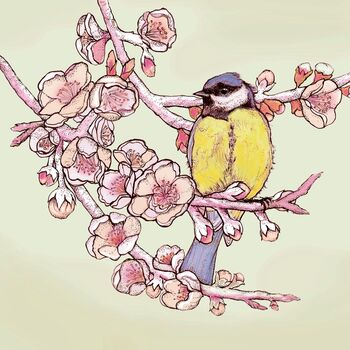 'Blue Tit And Blossom' Print, 3 of 3