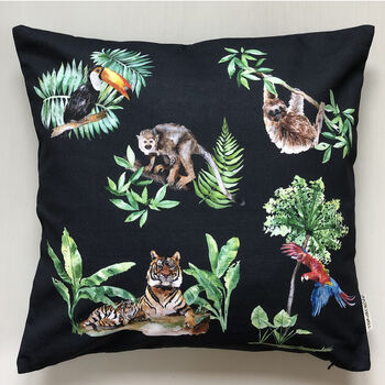 Jungle Animals Tropical Cushion, 2 of 3