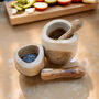 Teak Wood Natural Pestle And Mortar For Grinding Herbs, thumbnail 4 of 6