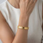 Kinmokusei 18 K Gold Plated Flower Beaded Bangle, thumbnail 2 of 5