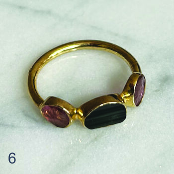Tara Three Stone Ring, 6 of 7