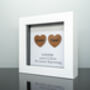 Personalised 3rd Leather Anniversary Frame Gift Engraved Names, thumbnail 2 of 4