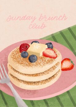 Sunday Brunch Club | Pancake Stack Print, 2 of 2
