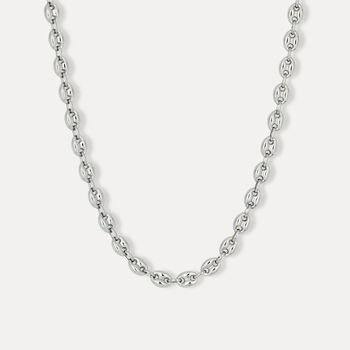 Mens 7mm Stainless Steel Mariner Link Chain Necklace, 6 of 11