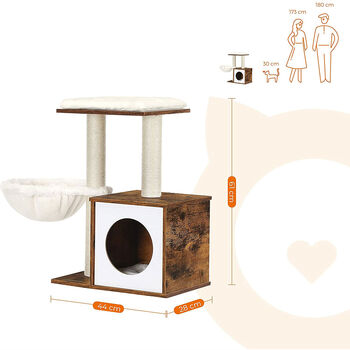 Brown Cat Condo Tree House With Removable Cushion, 7 of 7