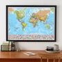 World Map Poster With Flags Panel, thumbnail 6 of 8