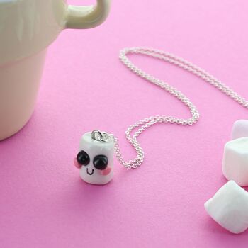 Happy Marshmallow Charm Necklace, 2 of 3