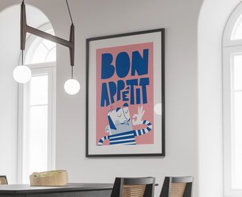 Mr Bon Appetit Kitchen Print, 3 of 7