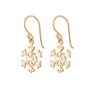 18ct Gold Snowflake Hook Earrings, thumbnail 2 of 4