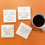 Set Of Four Ceramic Running Quotes Coasters, thumbnail 1 of 4
