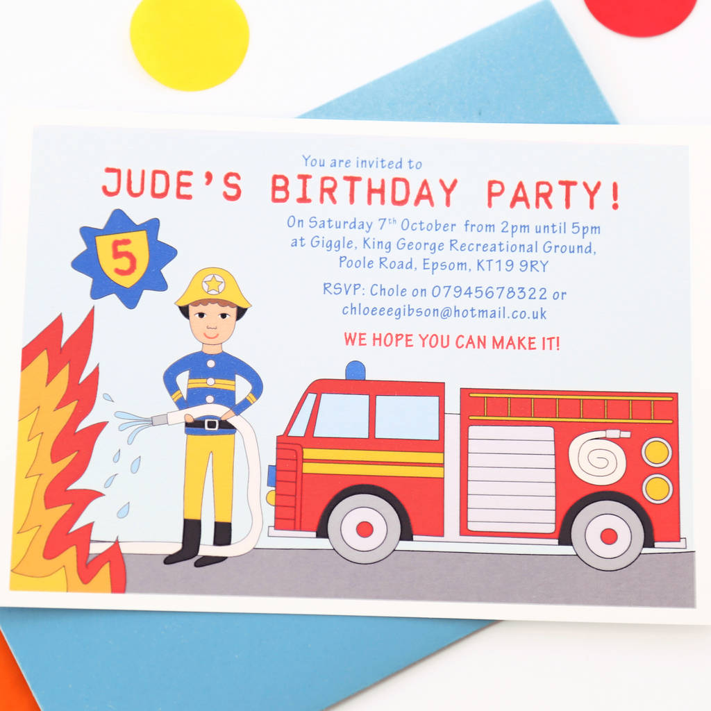 firefighter child birthday party