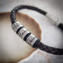 Men's Personalised Engraved Leather Bracelet, thumbnail 3 of 11