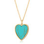Turquoise Heart Necklace With Slider Clasp, thumbnail 5 of 9