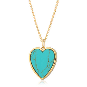 Turquoise Heart Necklace With Slider Clasp, 5 of 9